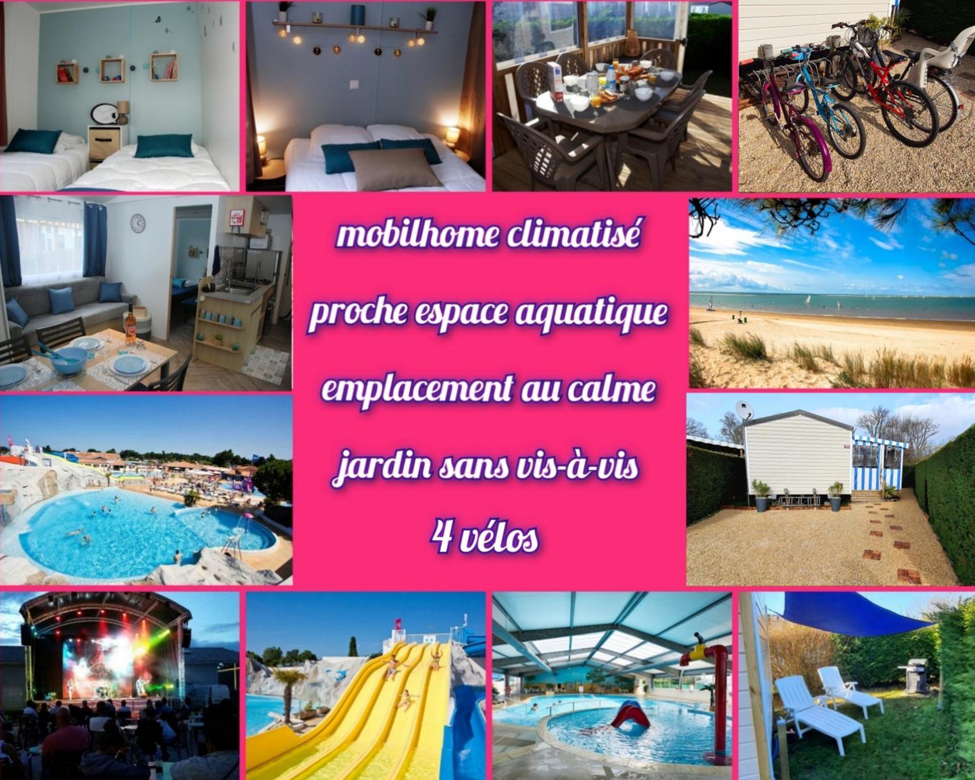 Mobilhome 2Ch Climatise-Terrasse Fermee-4 Velos-Camping 4 Etoiles Les Charmettes Les Mathes Exterior foto